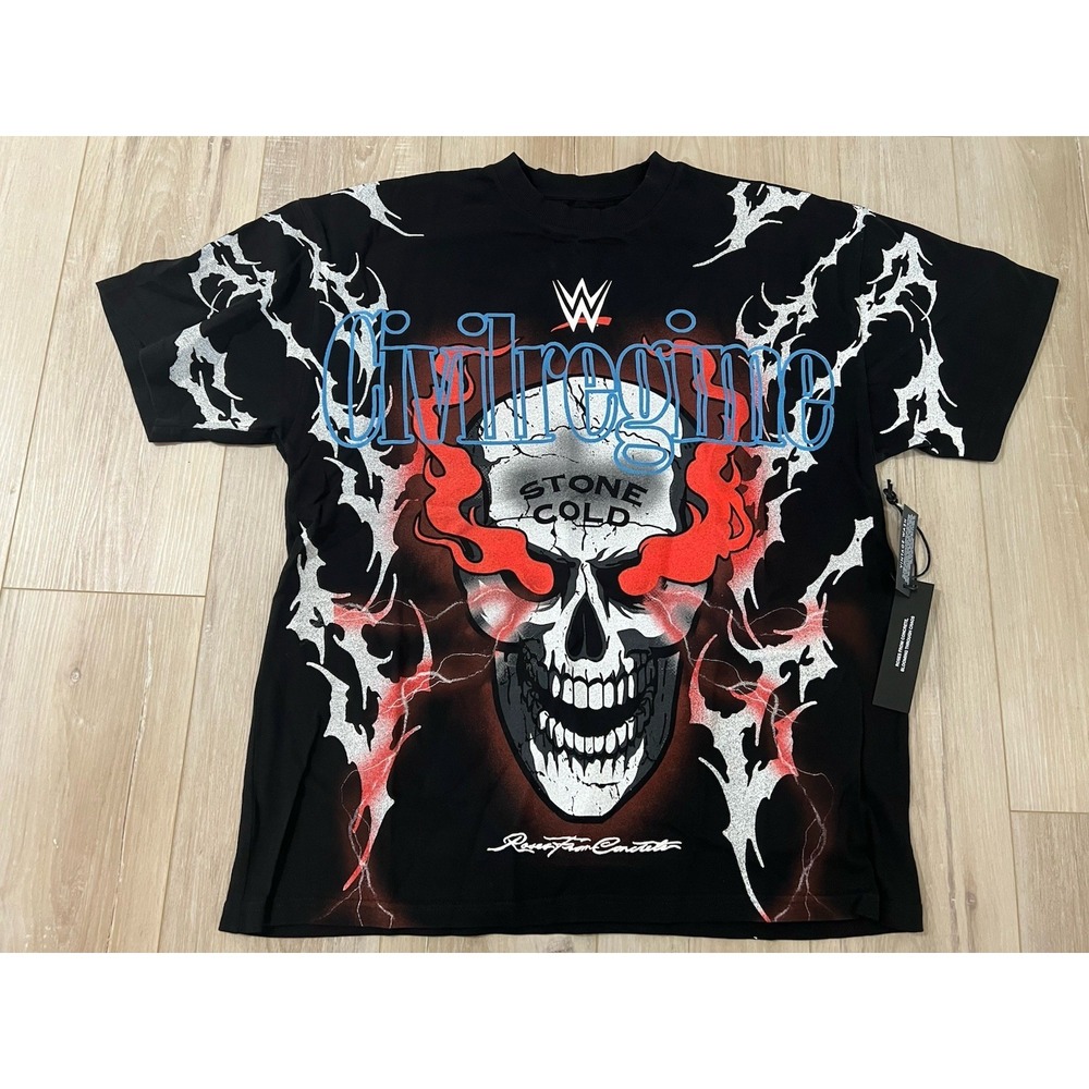 Civil Regime x WWE Stone Cold Steve Austin Raising Hell Tee Men's Medium NWT